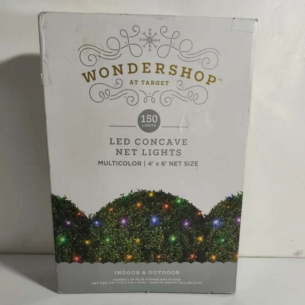 Wondershop 4' x 6' 150 LED Multicolor Net Christmas Lights